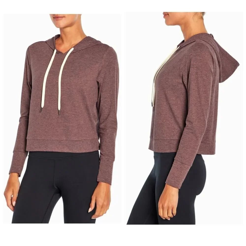 Zobha Collins cropped pullover hoodie sz M